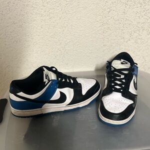 Dunks, Size 12, Good Condition, Black, White & Blue, No Box